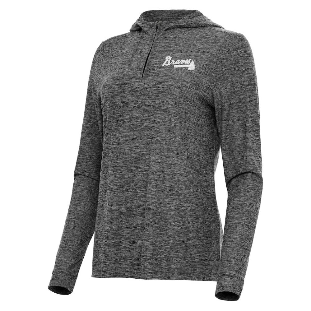 MLB Atlanta Braves Antigua Women's Daybreak Quarter-Zip Hoodie