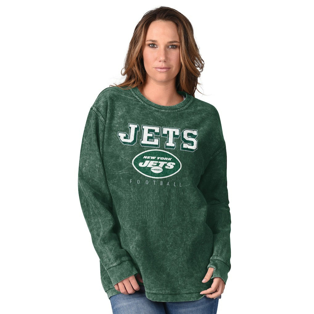 G-III 4Her by Carl Banks Women's Comfy Cord Pullover Sweatshirt - New York Jets