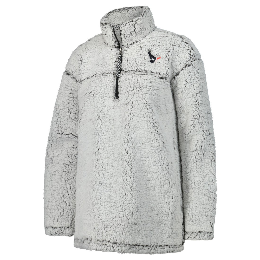 G-III 4Her by Carl Banks Women's Sherpa Quarter-Zip Jacket - Houston Texans