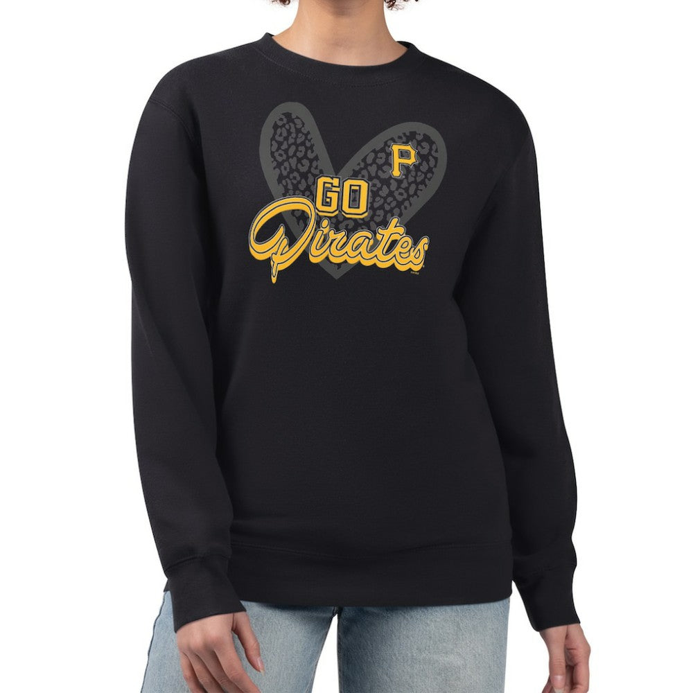 MLB Pittsburgh Pirates G-III 4Her by Carl Banks Women's Leopard Heart Pullover Sweatshirt
