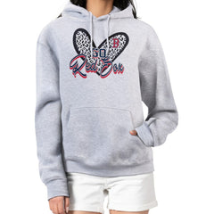 MLB Boston Red Sox G-III 4Her by Carl Banks Women's Leopard Heart Pullover Hoodie