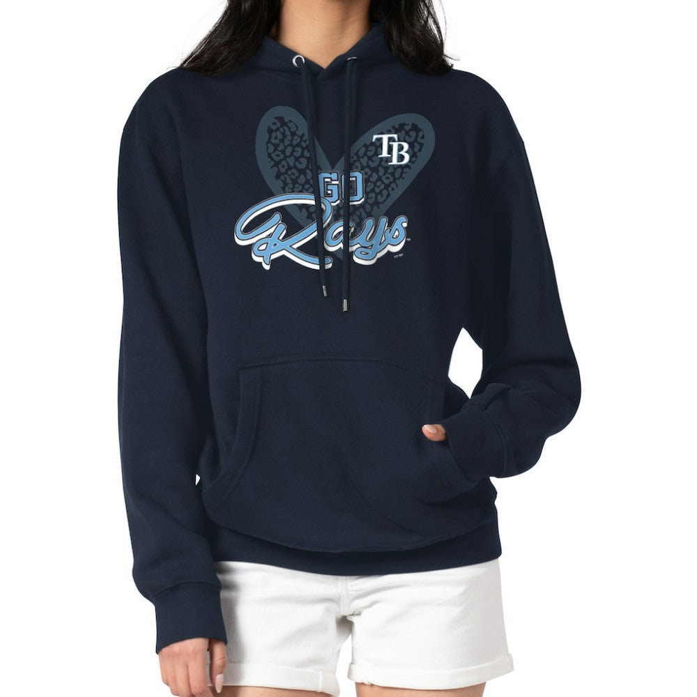MLB Tampa Bay Rays G-III 4Her by Carl Banks Women's Leopard Heart Pullover Hoodie