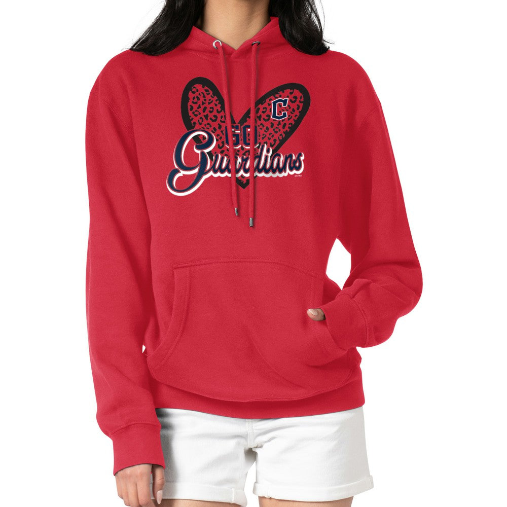 MLB Cleveland Guardians G-III 4Her by Carl Banks Women's Leopard Heart Pullover Hoodie