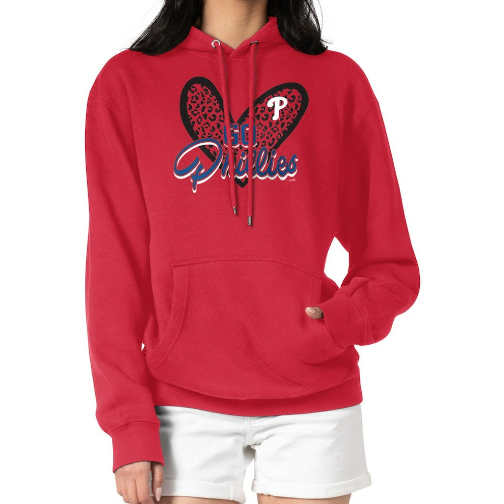 MLB Philadelphia Phillies G-III 4Her by Carl Banks Women's Leopard Heart Pullover Hoodie