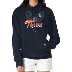 MLB Detroit Tigers G-III 4Her by Carl Banks Women's Leopard Heart Pullover Hoodie