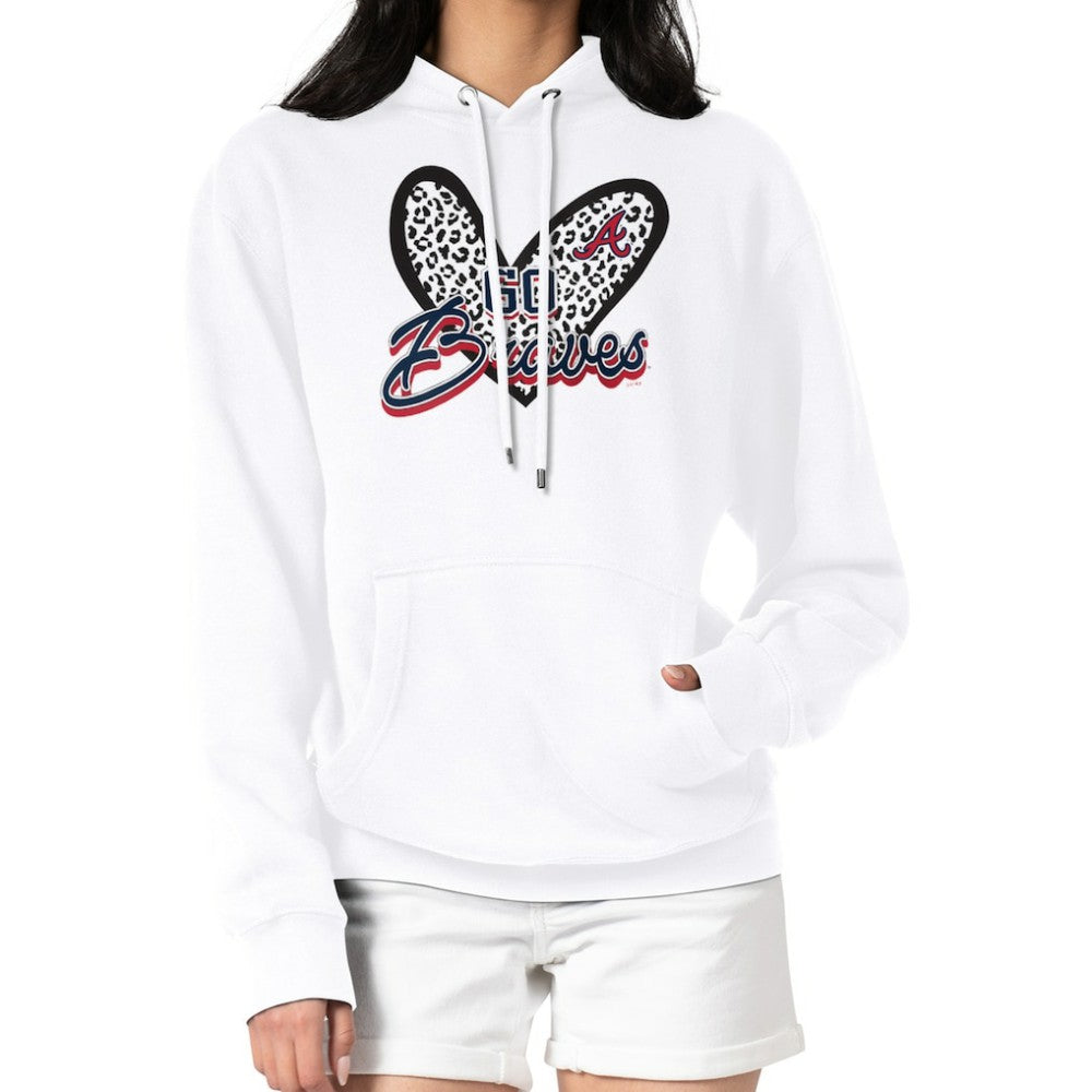 MLB Atlanta Braves G-III 4Her by Carl Banks Women's Leopard Heart Pullover Hoodie