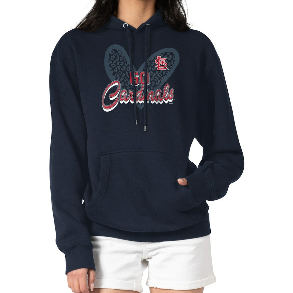 MLB St. Louis Cardinals G-III 4Her by Carl Banks Women's Leopard Heart Pullover Hoodie