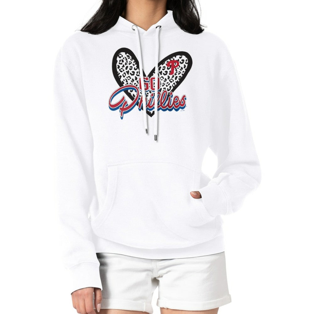 MLB Philadelphia Phillies G-III 4Her by Carl Banks Women's Leopard Heart Pullover Hoodie