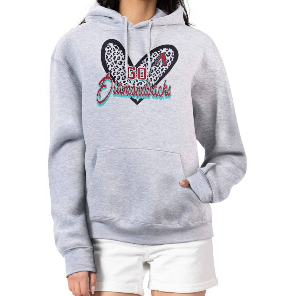 MLB Arizona Diamondbacks G-III 4Her by Carl Banks Women's Leopard Heart Pullover Hoodie