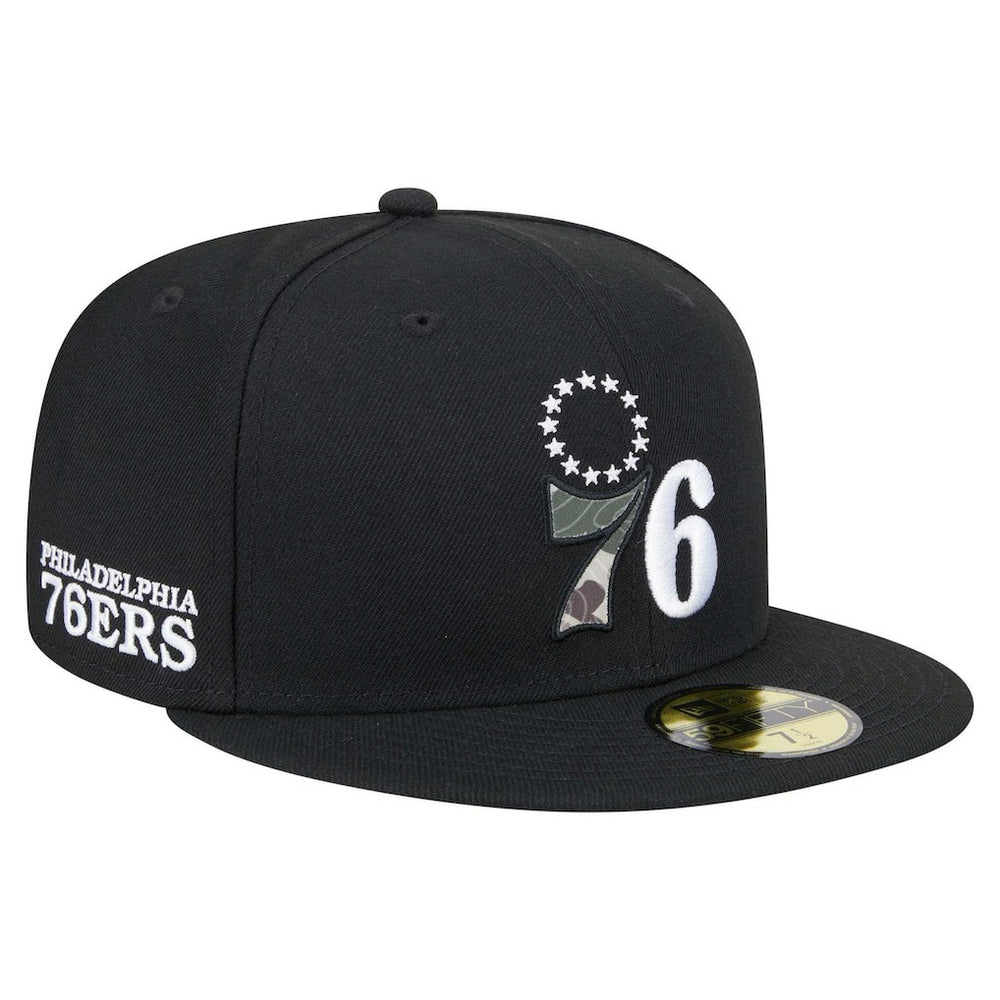 NBA Philadelphia 76ers Camo Print UV 59FIFTY Fitted Hat