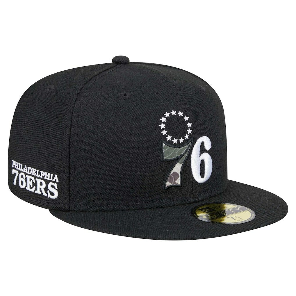 NBA Philadelphia 76ers Camo Print UV 59FIFTY Fitted Hat