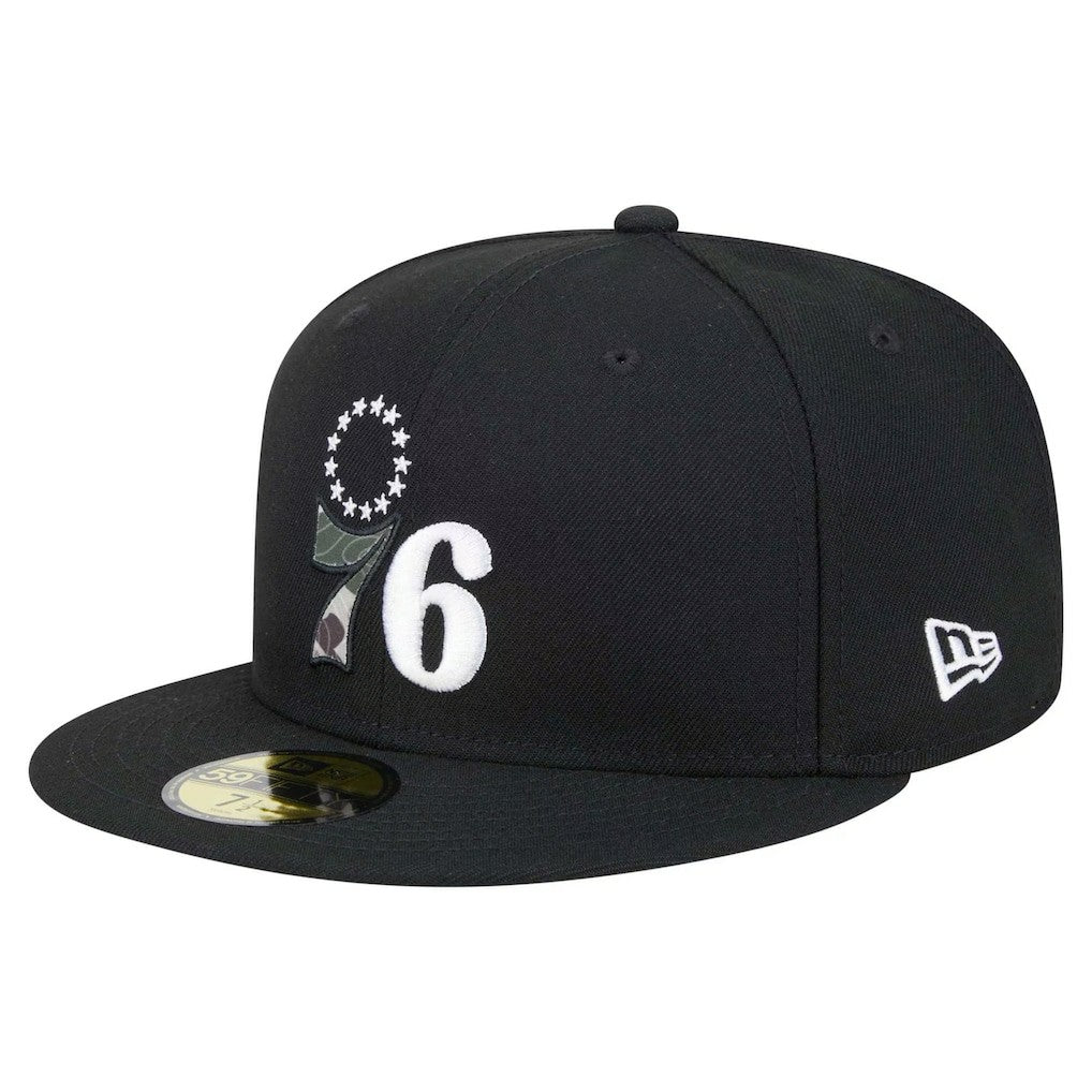 NBA Philadelphia 76ers Camo Print UV 59FIFTY Fitted Hat