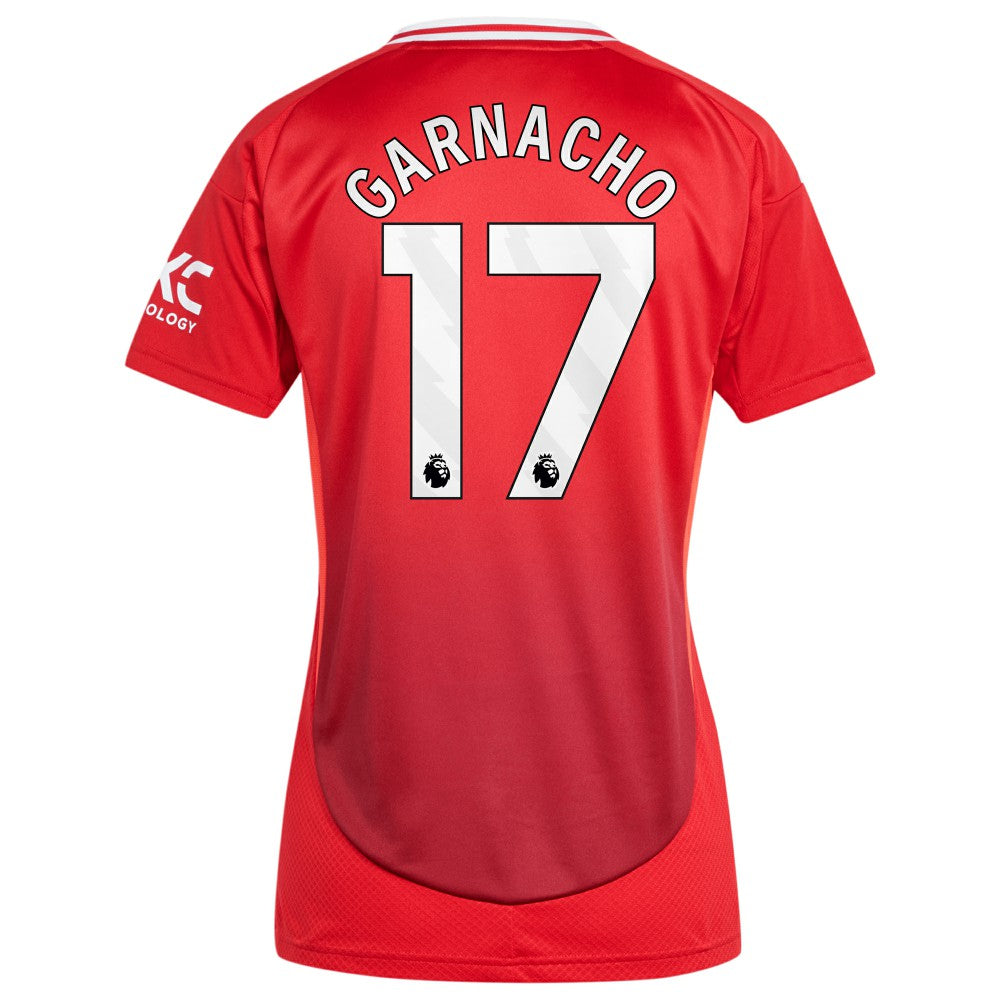 Alejandro Garnacho Manchester United Women's 2024/25 Home Replica Player Jersey - Adidas Red