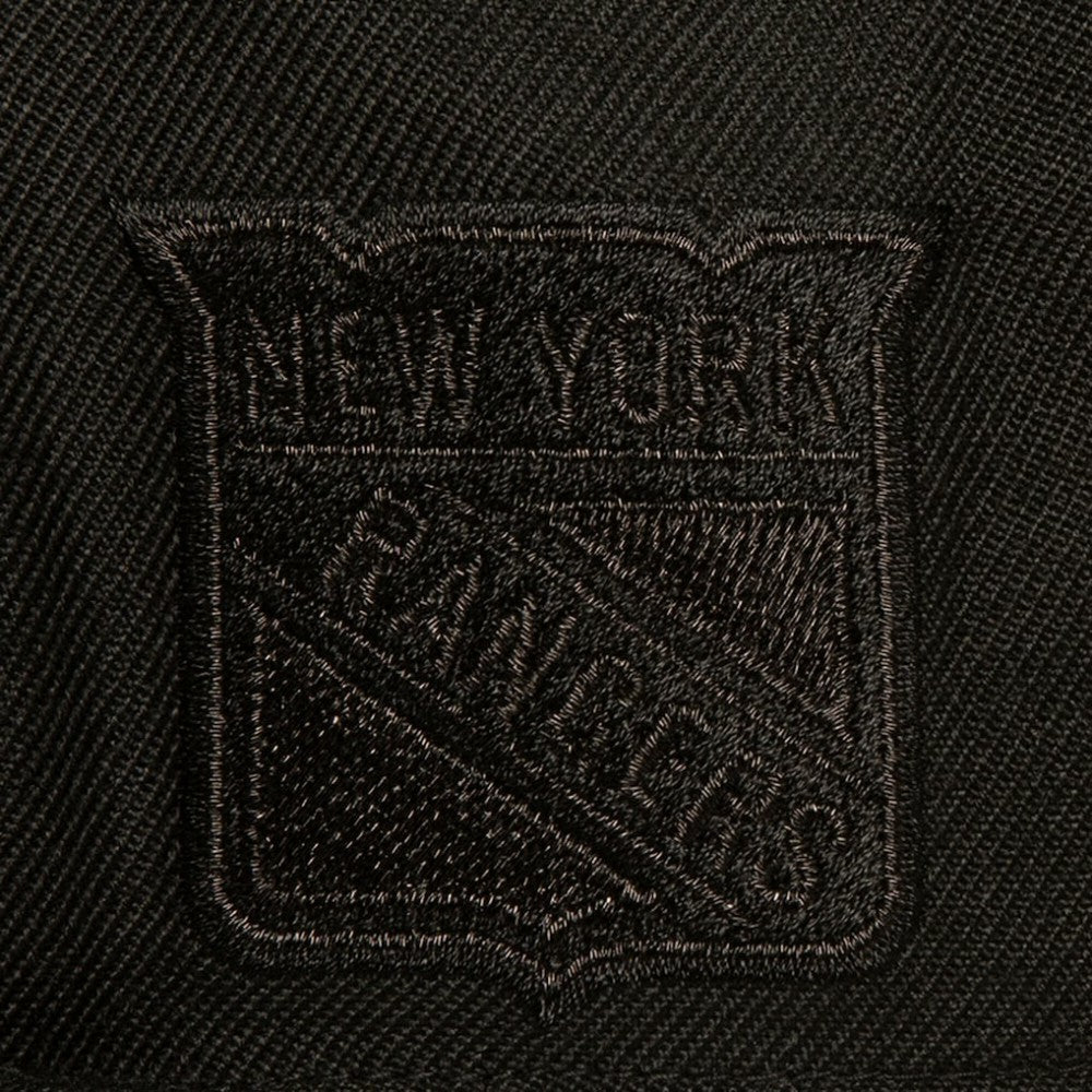 NHL Black New York Rangers Mitchell & Ness Soul Strike Pearl Tonal Snapback Hat