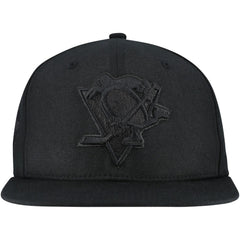 NHL Black Pittsburgh Penguins Mitchell & Ness Soul Strike Pearl Tonal Snapback Hat