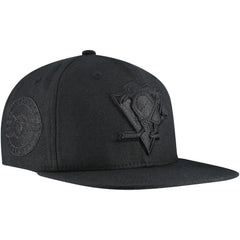 NHL Black Pittsburgh Penguins Mitchell & Ness Soul Strike Pearl Tonal Snapback Hat