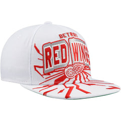NHL White Detroit Red Wings Mitchell & Ness Youth After Shock Snapback Hat