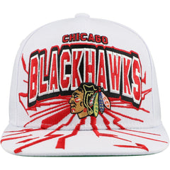 NHL White Chicago Blackhawks Mitchell & Ness Youth After Shock Snapback Hat