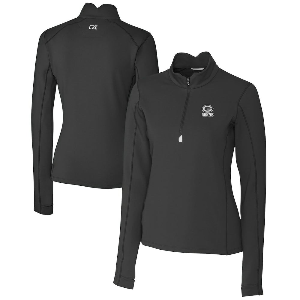 Cutter & Buck Women's Traverse Stretch DryTec Quarter-Zip Top - Green Bay Packers