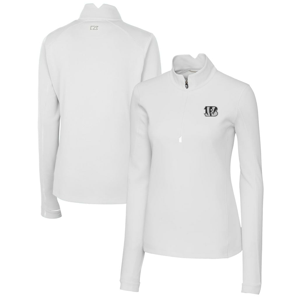 Cutter & Buck Women's Traverse Stretch DryTec Quarter-Zip Top - Cincinnati Bengals