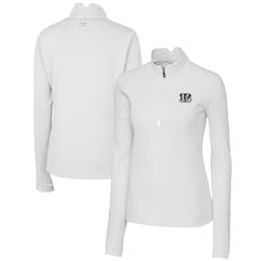 Cutter & Buck Women's Traverse Stretch DryTec Quarter-Zip Top - Cincinnati Bengals