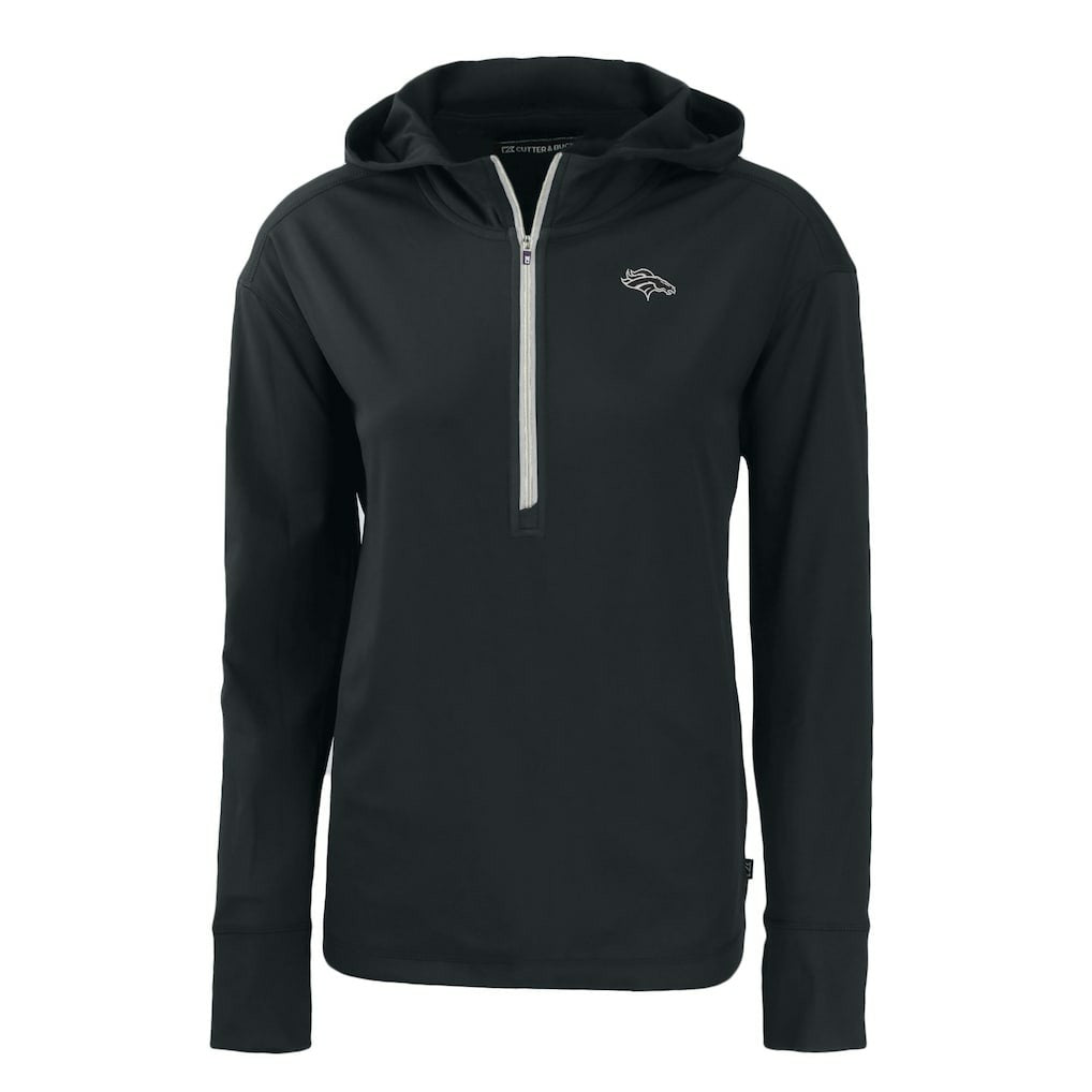 Cutter & Buck Women's Daybreak Eco Recycled Half-Zip Hoodie - Denver Broncos