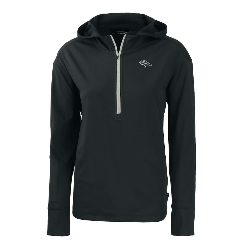 Cutter & Buck Women's Daybreak Eco Recycled Half-Zip Hoodie - Denver Broncos