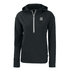 Cutter & Buck Women's Daybreak Eco Recycled Half-Zip Hoodie - Green Bay Packers