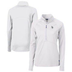 Cutter & Buck Women's Adapt Eco Knit Stretch Recycled Half-Zip Pullover Top - Minnesota Vikings