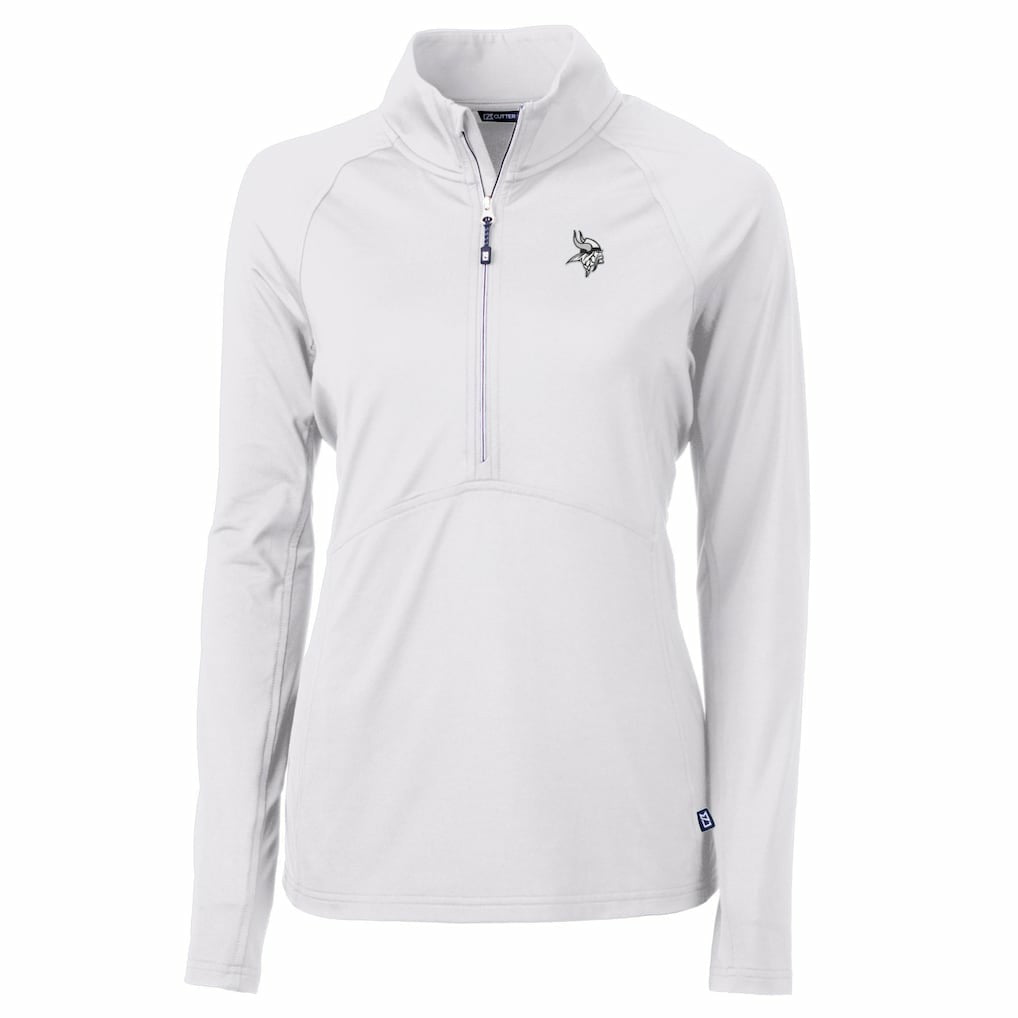 Cutter & Buck Women's Adapt Eco Knit Stretch Recycled Half-Zip Pullover Top - Minnesota Vikings