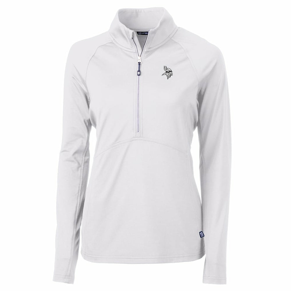 Cutter & Buck Women's Adapt Eco Knit Stretch Recycled Half-Zip Pullover Top - Minnesota Vikings