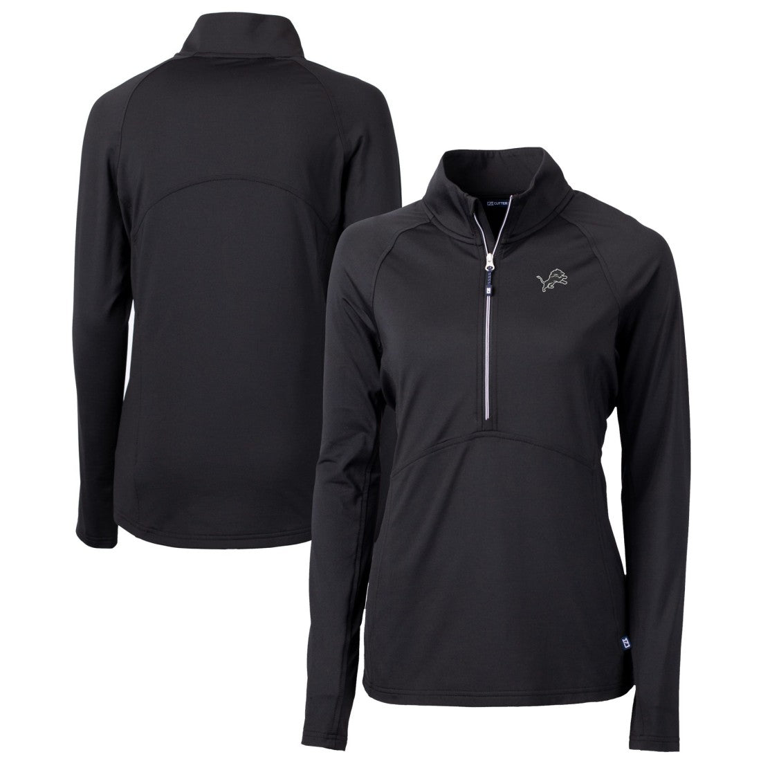 Cutter & Buck Women's Adapt Eco Knit Stretch Recycled Half-Zip Pullover Top - Detroit Lions