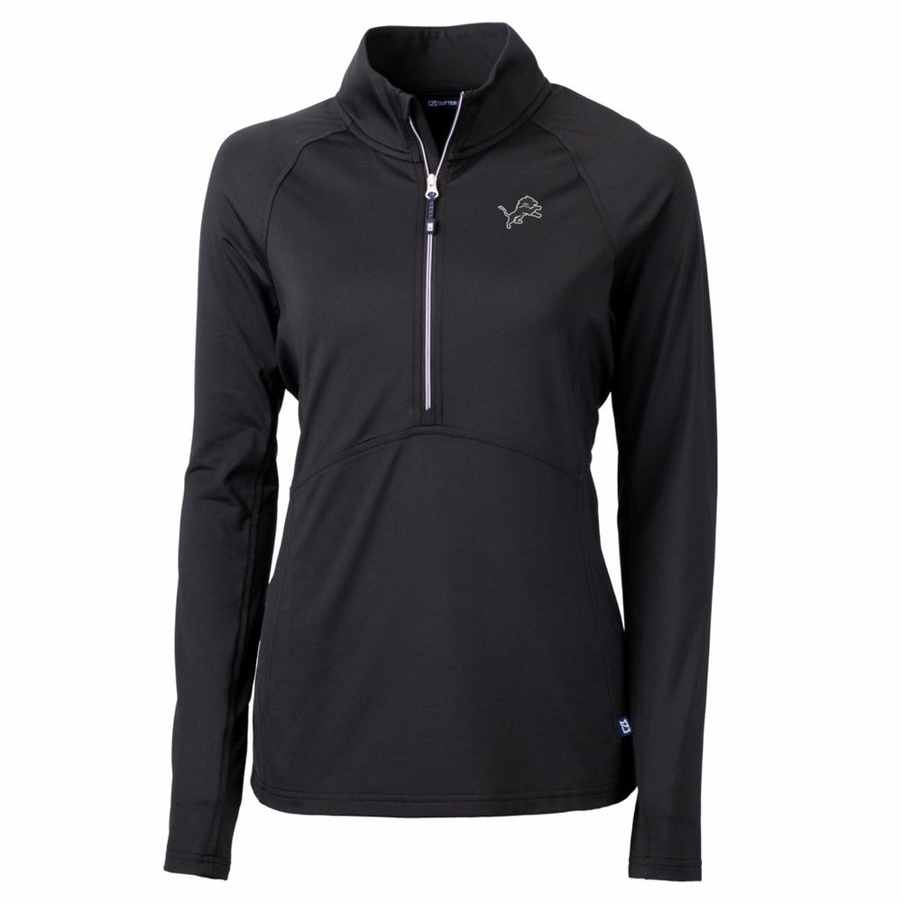 Cutter & Buck Women's Adapt Eco Knit Stretch Recycled Half-Zip Pullover Top - Detroit Lions