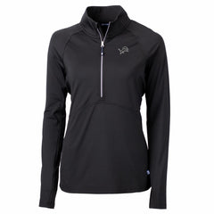 Cutter & Buck Women's Adapt Eco Knit Stretch Recycled Half-Zip Pullover Top - Detroit Lions