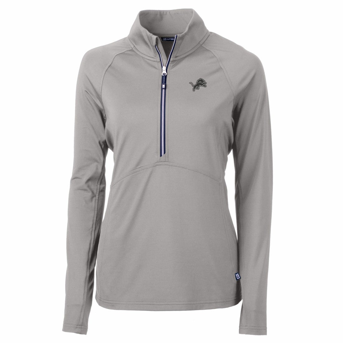 Cutter & Buck Women's Adapt Eco Knit Stretch Recycled Half-Zip Pullover Top - Detroit Lions