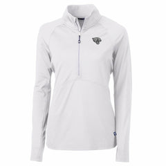 Cutter & Buck Women's Adapt Eco Knit Stretch Recycled Raglan Half-Zip Top - Jacksonville Jaguars