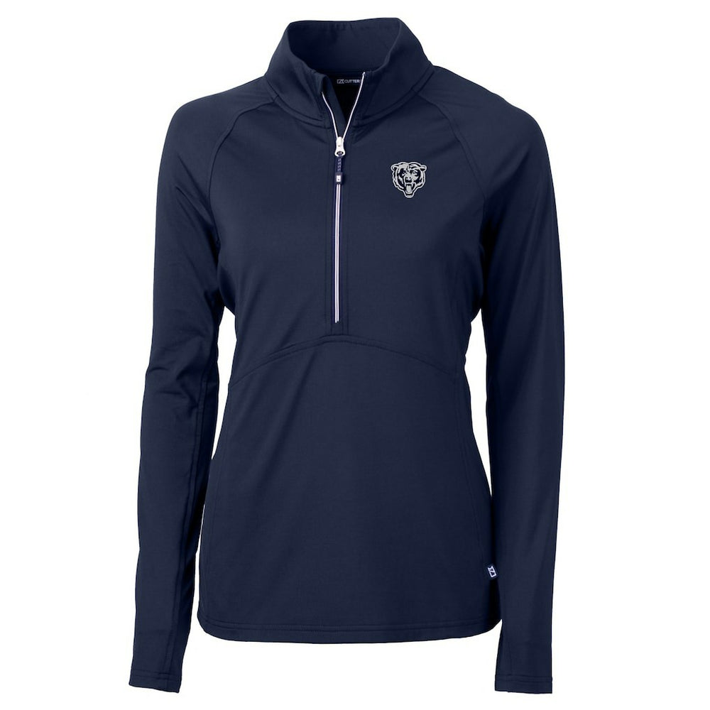 Cutter & Buck Women's Adapt Eco Knit Stretch Recycled Half-Zip Pullover Top - Chicago Bears