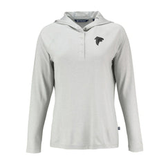 Cutter & Buck Women's Coastline Epic Comfort Eco Recycled Long Sleeve Hoodie T-Shirt - Atlanta Falcons