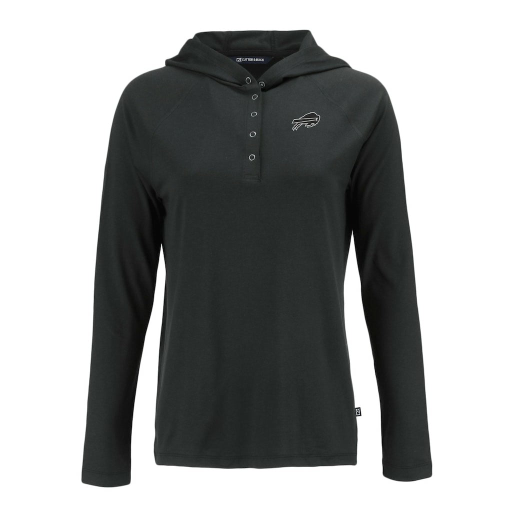 Cutter & Buck Women's Coastline Epic Comfort Eco Recycled Long Sleeve Hoodie T-Shirt - Buffalo Bills
