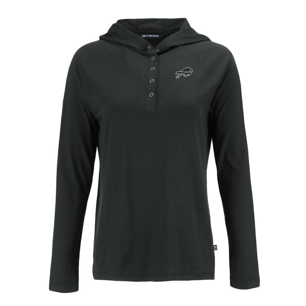 Cutter & Buck Women's Coastline Epic Comfort Eco Recycled Long Sleeve Hoodie T-Shirt - Buffalo Bills