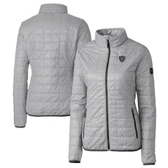 Cutter & Buck Women's Rainier PrimaLoft Eco Insulated Full-Zip Puffer Jacket - Las Vegas Raiders