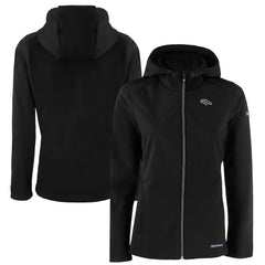Cutter & Buck Women's Evoke Eco Softshell Recycled Full-Zip Hoodie Jacket - Denver Broncos