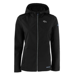 Cutter & Buck Women's Evoke Eco Softshell Recycled Full-Zip Hoodie Jacket - Denver Broncos