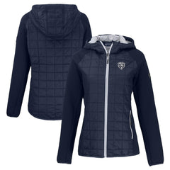 Cutter & Buck Women's Rainier PrimaLoft Eco Hybrid Full-Zip Hoodie Jacket - Chicago Bears