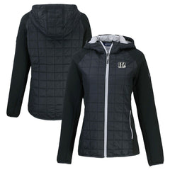 Cutter & Buck Women's Rainier PrimaLoft Eco Hybrid Full-Zip Hoodie Jacket - Cincinnati Bengals