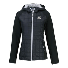 Cutter & Buck Women's Rainier PrimaLoft Eco Hybrid Full-Zip Hoodie Jacket - Cincinnati Bengals