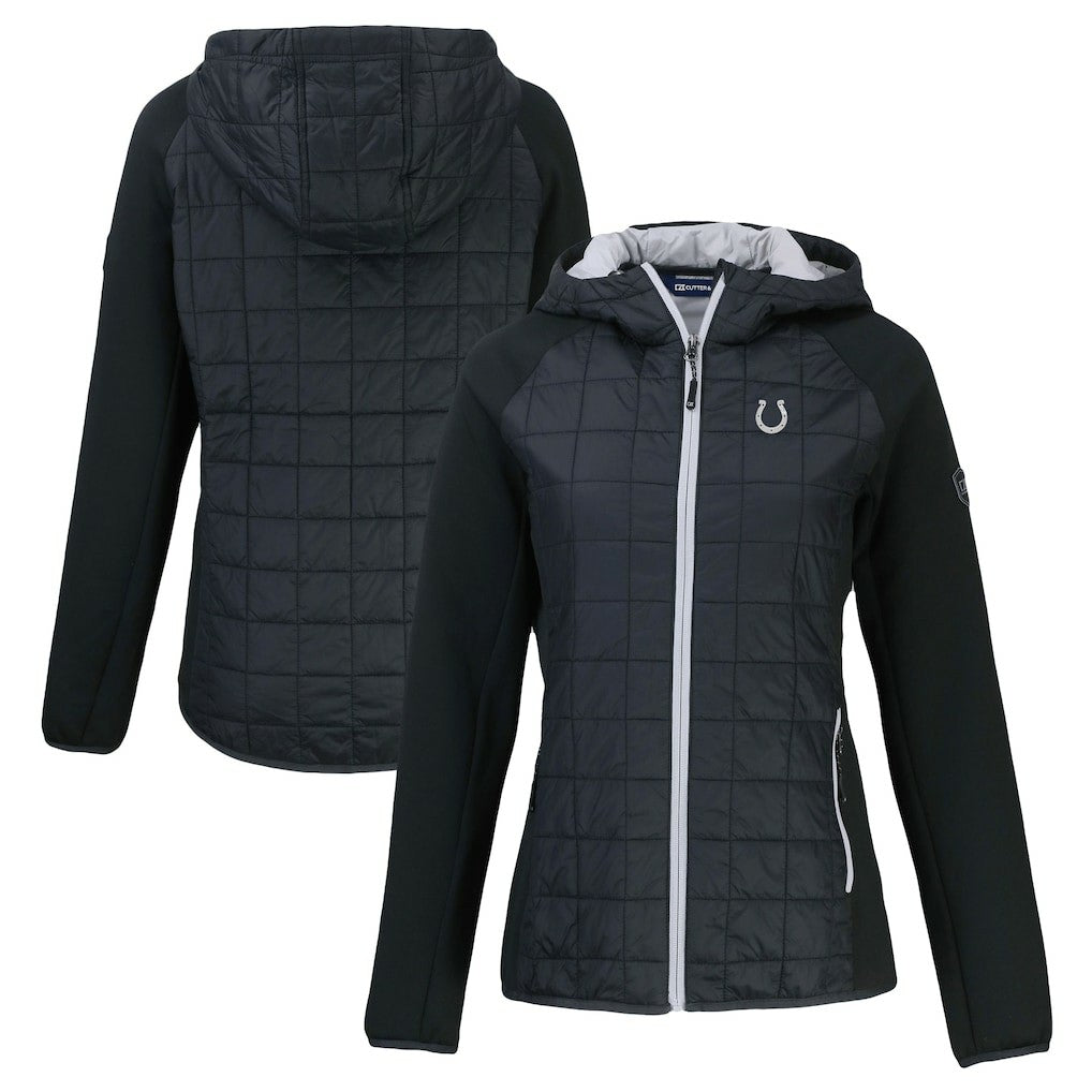 Cutter & Buck Women's Rainier PrimaLoft Eco Hybrid Full-Zip Hoodie Jacket - Indianapolis Colts