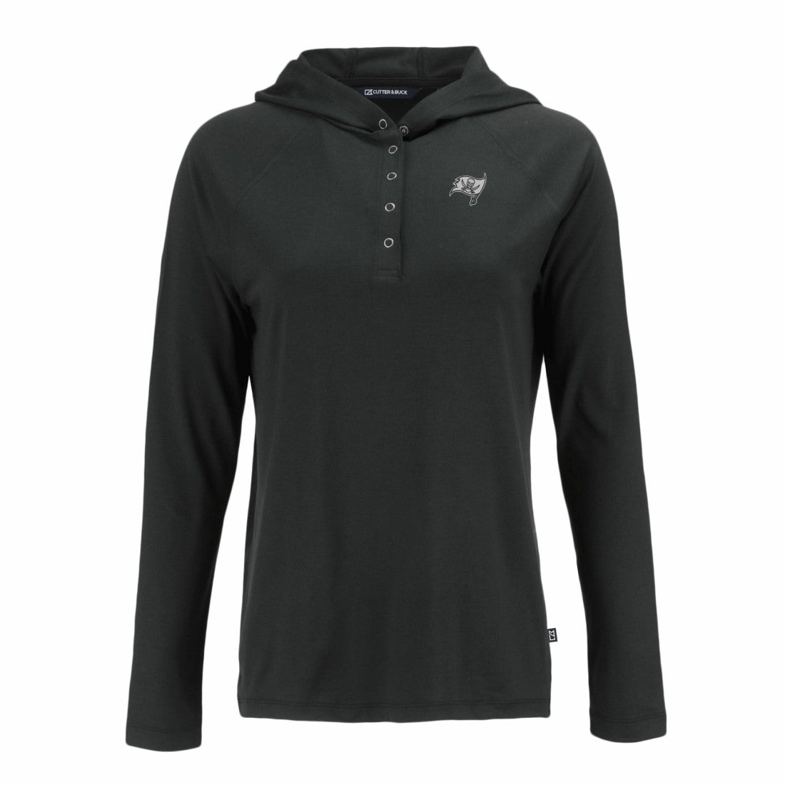Cutter & Buck Women's Coastline Epic Comfort Eco Recycled Long Sleeve Hoodie T-Shirt - Tampa Bay Buccaneers