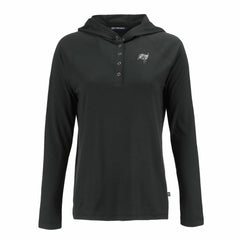 Cutter & Buck Women's Coastline Epic Comfort Eco Recycled Long Sleeve Hoodie T-Shirt - Tampa Bay Buccaneers
