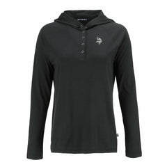 Cutter & Buck Women's Coastline Epic Comfort Eco Recycled Long Sleeve Hoodie T-Shirt - Minnesota Vikings